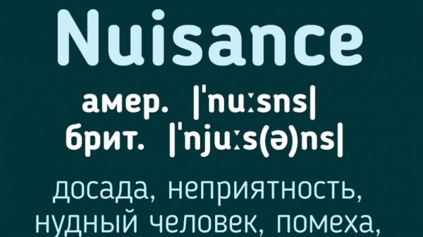 Advanced English words/ "Продвинутые" английские слова😎👉nuisance