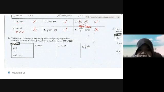 Matematik Tingkatan 1- Operasi Tambah/Tolak Ungkapan Algebra смотреть онлайн
