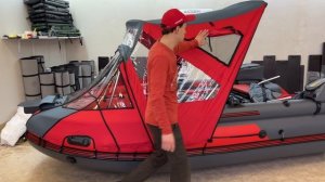Лодка SKAT 430Fi Тент КОМБИ, площадка для электроякоря, сумки в лодку