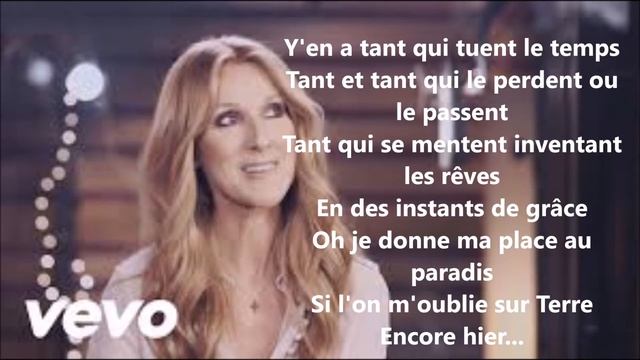 Celine Dion Encore un soir Paroles / Lyrics смотреть онлайн