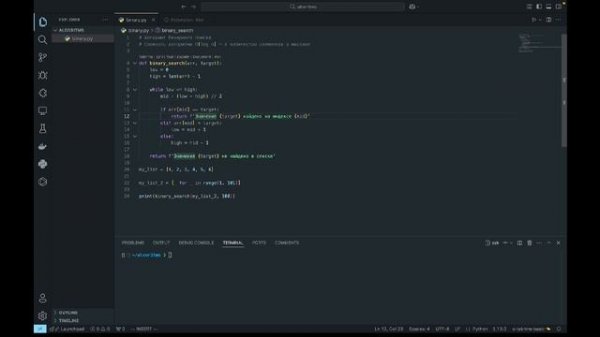 Бинарный поиск | Python