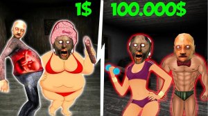 БАБКА И ДЕД ГРЕННИ ЗА 1$ ПРОТИВ 1000000$ В МАЙНКРАФТ НОВЫЙ СМЕШНЫЕ МОМЕНТЫ GRANNY MINECRAFT