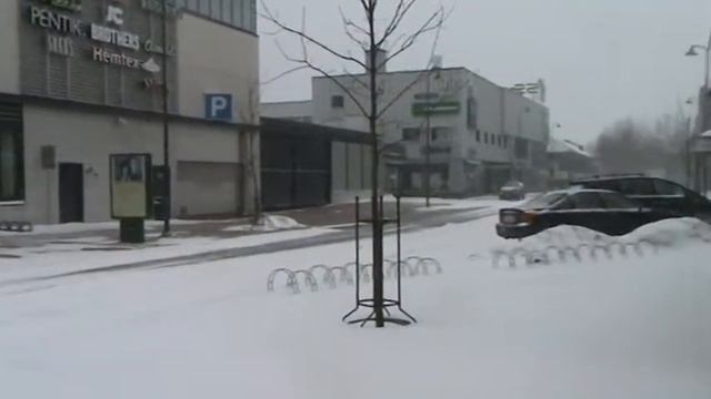 Suomi,Salo,Сало,Центр города,зима. смотреть онлайн