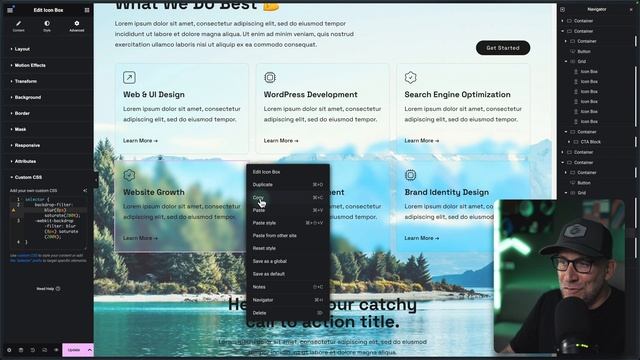 Elementor Glassmorphism Design Styles - Glass Headers & Cards