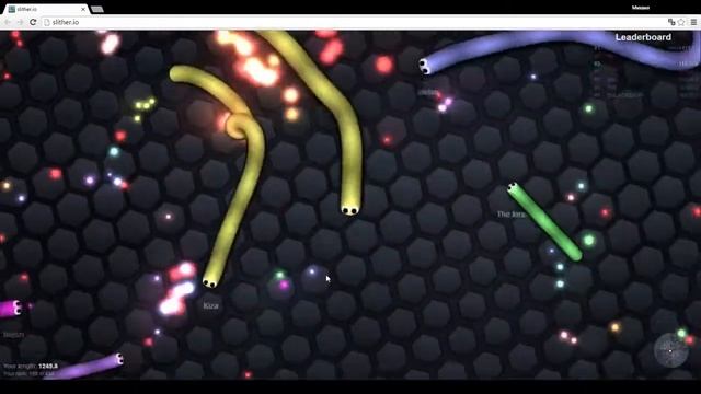 Slither.io Змейка многопользователская. #2. Ускоренная версия :) смотреть онлайн