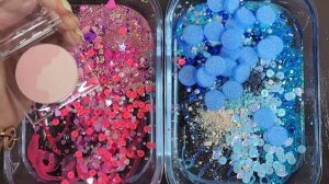 Pink Engel vs Blue Stitch Slime Mixing Random Into Slime! Satisfying Slime Video#ASMR#Slime