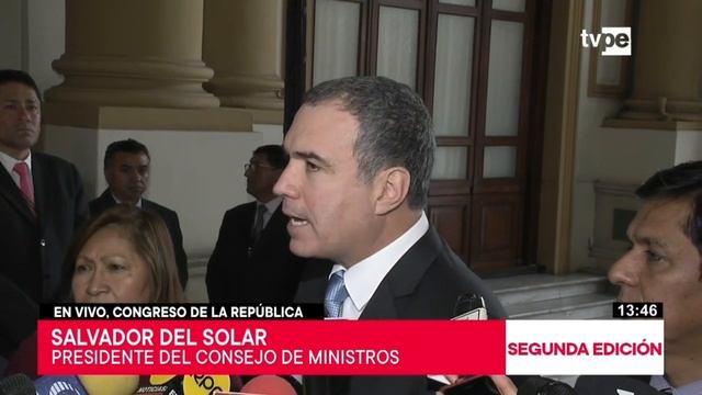 Salvador Del Solar Presenta Cuestión De Confianza En El Congreso