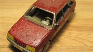 Масштабные модельки из пластилина Моя вишневая "девятка". Scale model of plasticine VAZ-21093