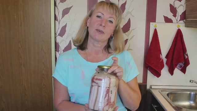 Сало солёное в рассоле! Грудинка соленая с чесноком в банке.🧄 смотреть онлайн