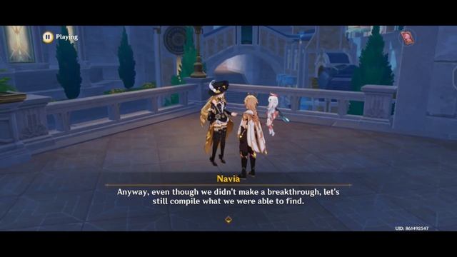 Navia and travel investigation (Cutscene) | Genshin impact 4.0 смотреть онлайн