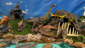 Мир динозавров и вулкан (диорама)| Dinosaur world and volcano diorama