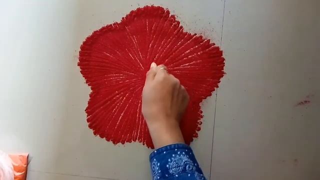 hibiscus flower rangoli || shri design rangoli || ganpati rangoli || sand colour art video смотреть онлайн