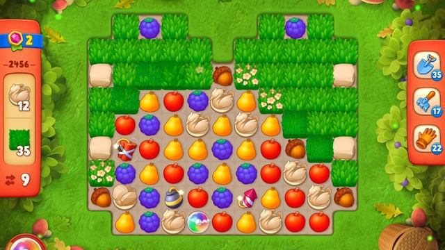 GardenScapes Level 2456 no boosters (18 moves) смотреть онлайн