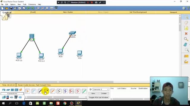 Tutorial cisco paket traser ,1hub, 2 switch,3 pear to pear ke 2 pc смотреть онлайн