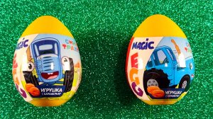 Синий трактор. Распаковка игрушек с героями мультфильмов.