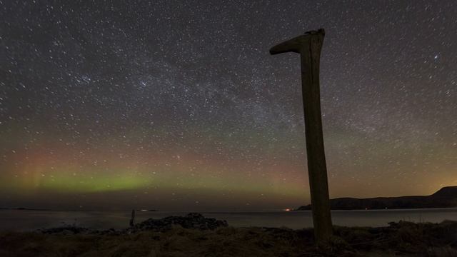 The Aurora Borealis, with relaxing music смотреть онлайн