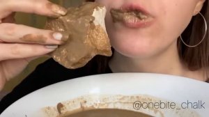 мокрый мел Услада в пасте из глины//wet chalk//асмр//mukbang ❤️