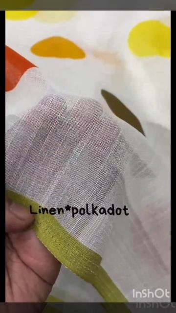 soft linen saree with silver and mehendi weaving broder,polkadot all over the Saree смотреть онлайн