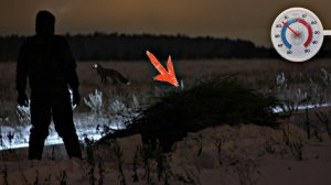 Выживалово без купюр! Ночь зимой в открытом поле без снаряжения.