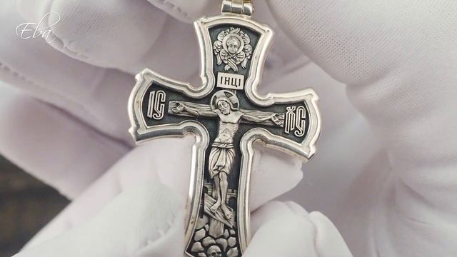 Крест серебряный Распятие, Ангел Хранитель, Лука Крымский, Николай Чудотворец, Пантелеимон Целитель смотреть онлайн