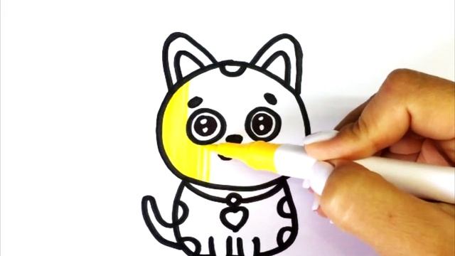 How to draw a Cat | Сурет салу Марғау Мысық | Bolalar uchun mushuk rasm chizish смотреть онлайн