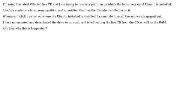 GParted LiveCD - Cannot resize partition смотреть онлайн