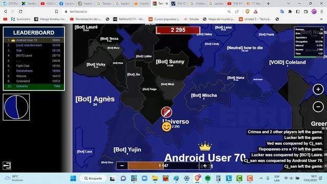 Jugando Territorial.io 2 смотреть онлайн