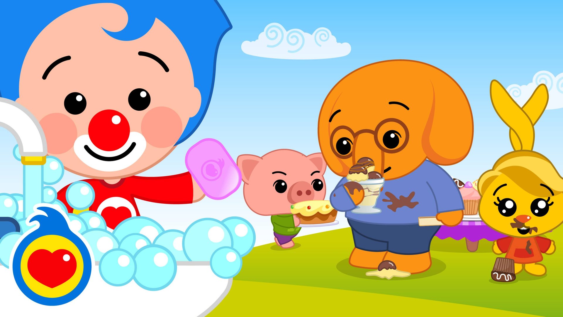 Мы играем и убираемся вместе с нашими друзьями! 😁 Oбучающие видеоролики для детей | Плим Плим смотреть онлайн