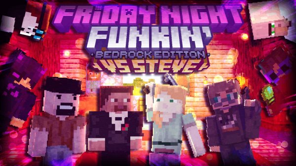 🔳 Кубические песенки 🔲 FNF - Bedrock Edition MOD 🔳