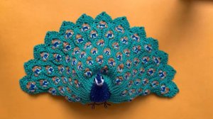 Игрушка павлин 1 часть: Хвост павлина 1 ряд