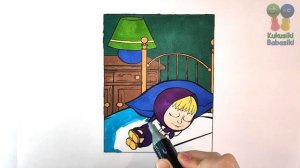 Masha and the Bear coloring book 👱♀️🐻 14 Coloring pages Masha and Bear kids cartoons 🌈 Drawing kid