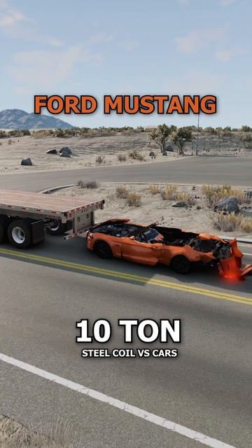 Краш тест авто 10-тонной катушка