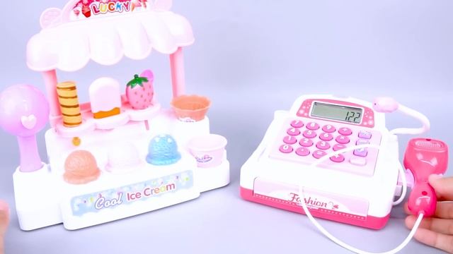 30 Minutes Satisfying with Unboxing Cute Pink Ice Cream Store Cash Register ASMR | Review Toys смотреть онлайн