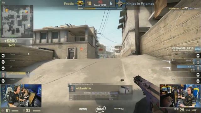 Fnatic vs. NiP [Dust2] - ESL One Katowice 2015 - Grand Final - Map 1 - CSGO смотреть онлайн