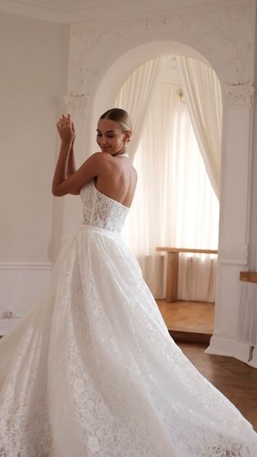 Свадебное платье Мимоза из коллекции «Цветочная феерия» 2025 от бренда Anna Kuznetcova