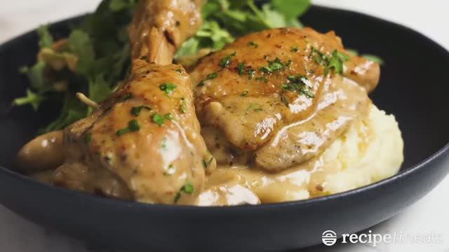 Элегантный куриный фрикасе: прикоснитесь к французской классике! 🇫🇷✨