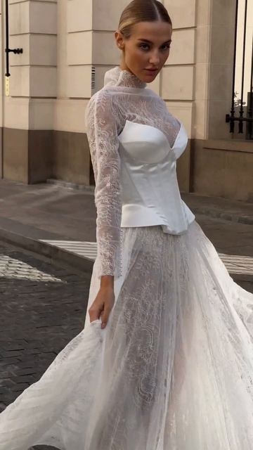 Свадебное платье Брассика из коллекции «Цветочная феерия» 2025 от бренда Anna Kuznetcova