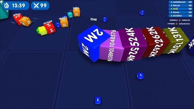 Cube 2048.io Game  🎲 A NEW GAME 🎲 CUBES SNAKE 2048.io Gameplay