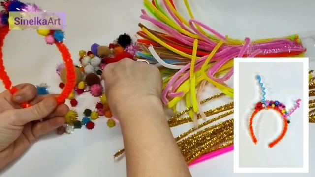 Ободок из синельной проволоки своими руками / Поделки из синельной проволоки смотреть онлайн