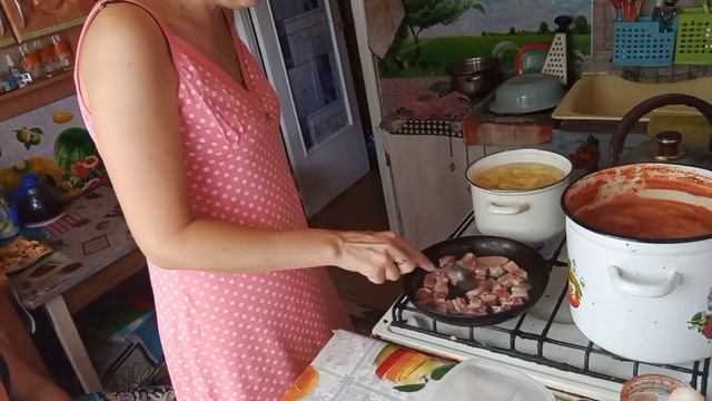 🤗🥰😉 Семейный влог. Замёрзла от увиденного ? Тушенная картошка с мясом. смотреть онлайн