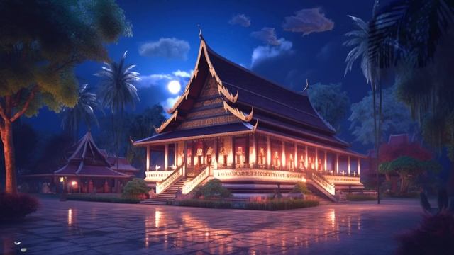 A Peaceful Sleepy Story: Serenity in Luang Prabang | Storytelling and Calm Music смотреть онлайн