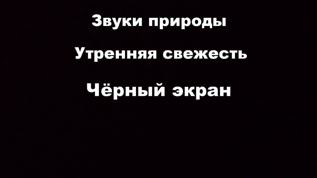 Звуки природы. Утренняя свежесть.Чёрный экран. смотреть онлайн