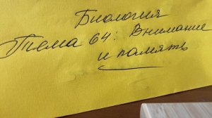 📕Биология/9/Батуев/Тема 64: Внимание и память/27.05.24