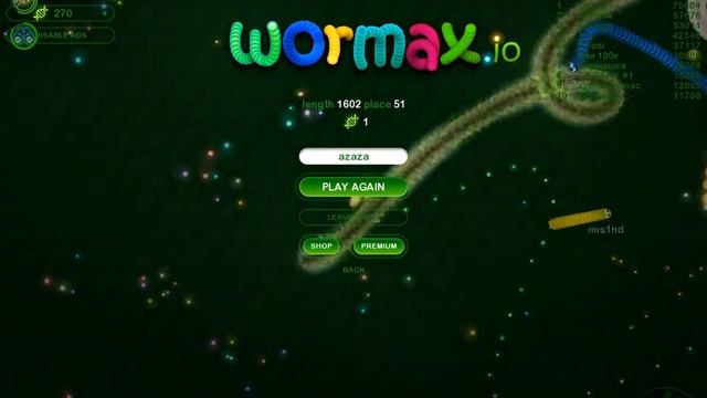 Играю с другом в Wormax.io смотреть онлайн
