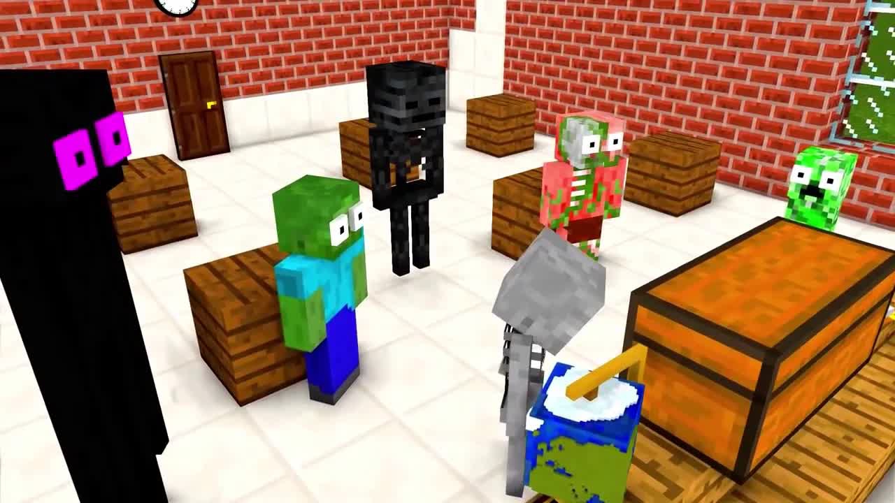 ШКОЛА МОНСТРОВ МАЙНКРАФТ -  ЧЕЛЛЕНДЖ ПО МАТЕМАТИКЕ. МАЙНКРАФТ МУЛЬТИКИ