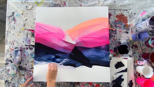 Abstract Painting Demonstration | Catalyst Wedge And Acrylic Painting Techniques