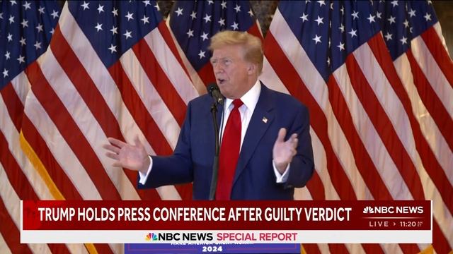 WATCH: Trump holds news conference after being found guilty in hush money case | NBC News смотреть онлайн