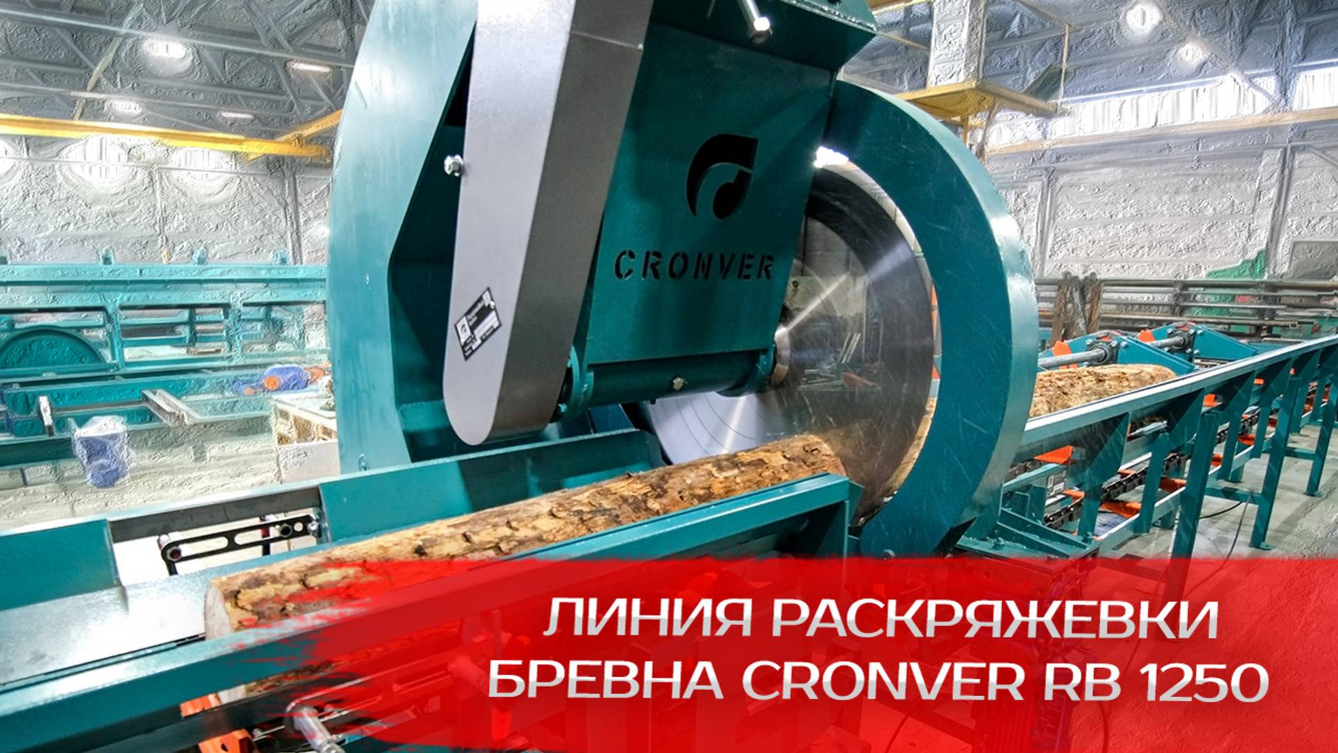 Линия Раскряжевки бревна Cronver RB 1250 смотреть онлайн