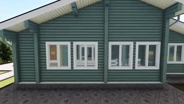 Проект деревянного одноэтажного дома Бекас 11 на 13 с площадью 120 м2