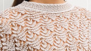 Простой, но очень интересный узор спицами, вязание по кругу